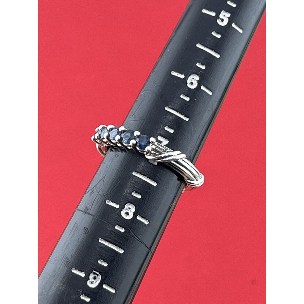 Peter Thomas Roth Sterling Silver Signature Romance Stack Ring Sapphire Size 7 - Picture 12 of 12